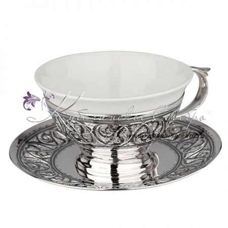 Чайная пара с керамической вставкой на 130 мл 