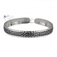 Браслет серебряный с оксидированием  3370