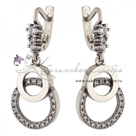 Серьги серебряные, арт №6825 Серьги серебряные