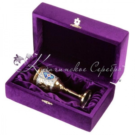 Рюмка с эмалью и позолотой на 50 мл 