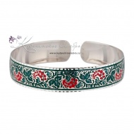 Браслет с холодной зеленой эмалью 3320 