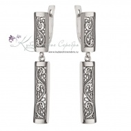 Серьги филигранные из серебра 8304