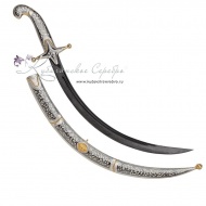 Сабля с позолотой,дамасская сталь, 73 см  5114
