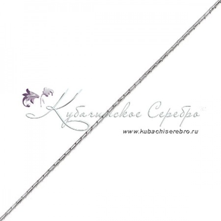 Цепь из серебра Гурмета кованая круглая граненая, ширина 1 мм 