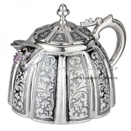 Заварочный чайник+сито из серебра на 690 мл , арт №6477 Заварочный чайник+сито из серебра на 690 мл