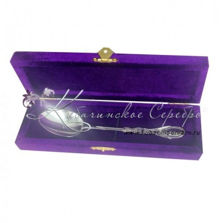 Серебряная десертная ложка