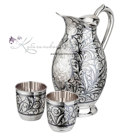 Набор для сока с чернением на 2 персоны (Новинка)