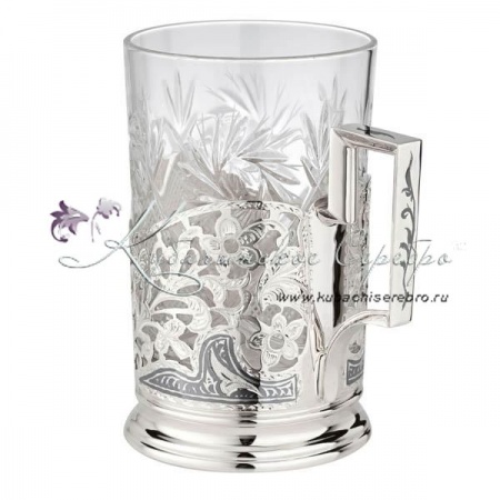 Подстаканник с площадкой для подарочной надписи  Подстаканник с площадкой для подарочной надписи Люкс