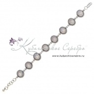 Браслет серебряный, лунный камень (Новинка) 3389 