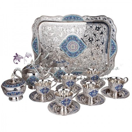 Сервиз чайный с горячей эмалью