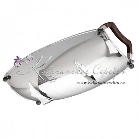 Ваза на ножках с дубовыми ручками , арт №6824  Ваза на ножках с дубовыми ручками