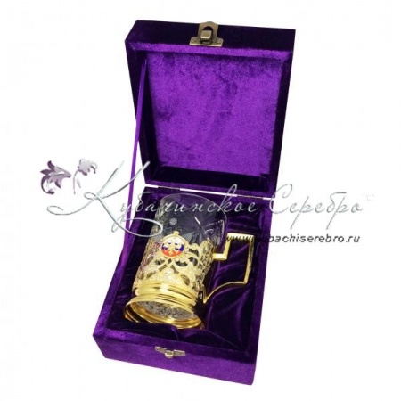 Подстаканник с эмалью серия Россия