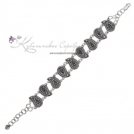 Браслет серебряный "Лепестки" 9940