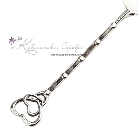 Серебряная чайная ложка Свадебная