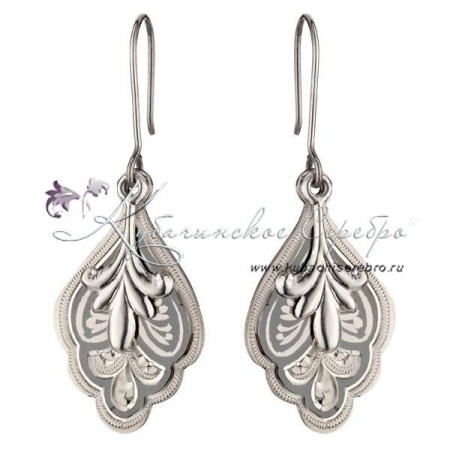 Серьги с чернением 