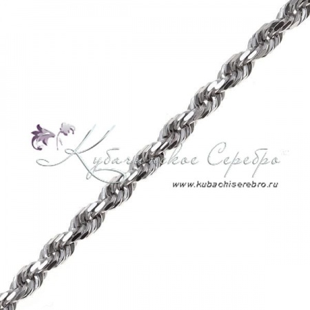 Цепь из серебра Корда граненая, ширина 3 мм