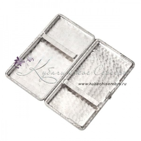 Портсигар серебряный с чернением