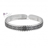 Браслет серебряный с оксидированием  3430