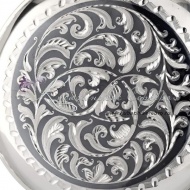 Фляга с чернью на 140 мл (Новинка), арт №3202