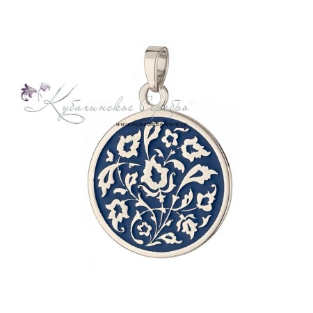 Кулон мини с синей холодной эмалью (Новинка)