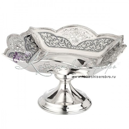 Конфетница с выпиленными вставками , арт №4940  Конфетница с выпиленными вставками