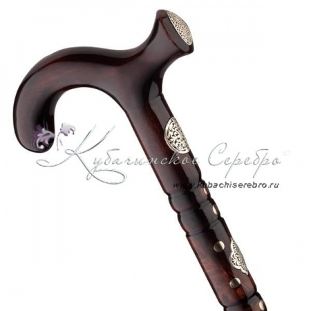 Трость с серебряными вставками, дерево берёза, 96,5 см