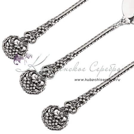 Набор серебряных десертных ложек серия Винтаж