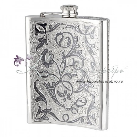 Фляга из серебра 925 пробы на 290 мл 
