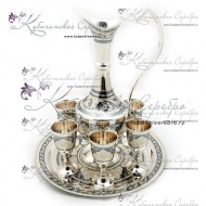 Коньячный сервиз из серебра