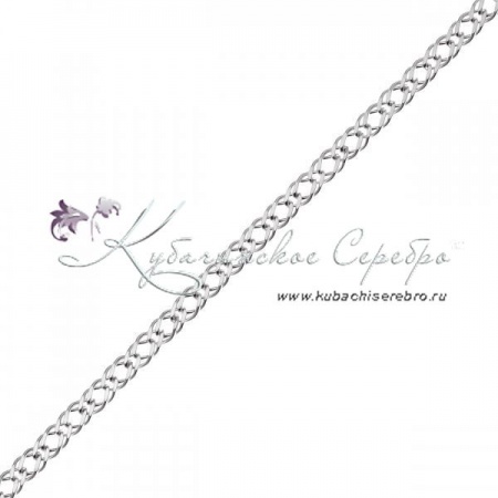 Цепь серебряная Ромб двойной граненый, ширина 3 мм