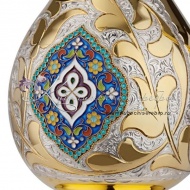 Позолоченный кувшин с горячей эмалью на 1 л , арт №6780