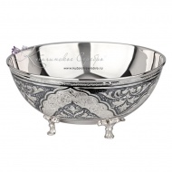 Конфетница с чернением на ножках  4011 