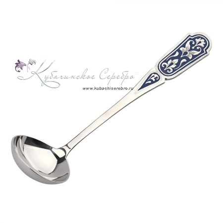 Ложка для сахара или варенья с синей холодной эмалью (Новинка)