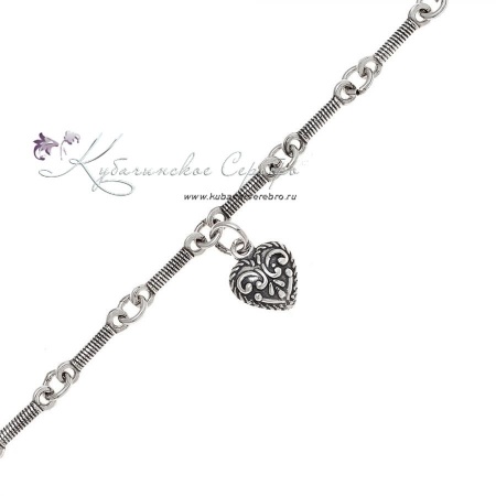 Браслет из серебра Сердечко 