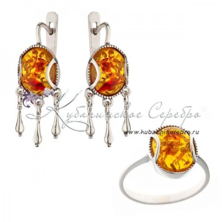 Комплект с янтарем