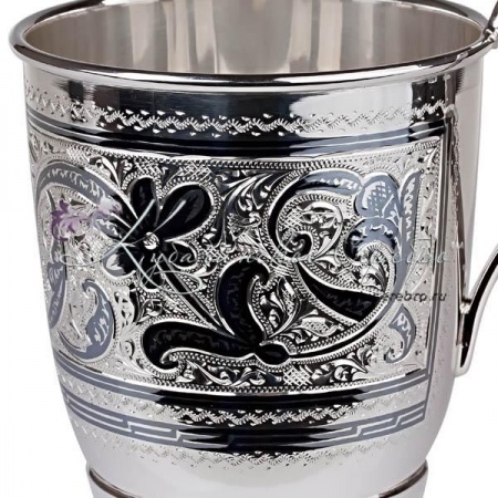 Кружка серебряная серия Кубачи на 200 мл