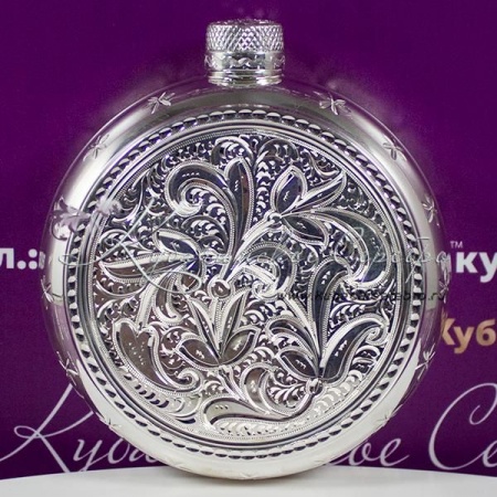 Фляга с двухсторонней гравировкой на 200 мл 