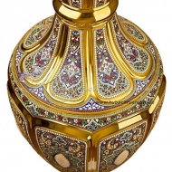 Ваза с позолотой и цветной горячей эмалью!, арт №4045