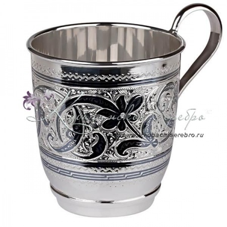Кружка серебряная серия Кубачи на 200 мл