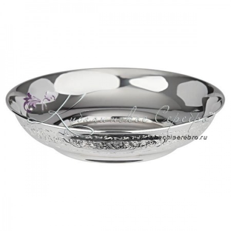 Тарелка детская 999 пробы с мелкой гравировкой, 300 мл 