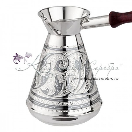 Турка из серебра серия Кубачи Люкс на 250 мл 