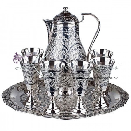 Набор из серебра для сока Люкс