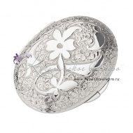 Зеркальце с позолоченной вставкой , арт №3296/1