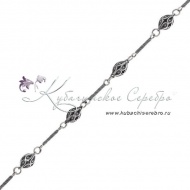 Бусы серебряные с оксидированием, арт №8539