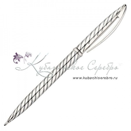 Ручка серебряная в полосочку