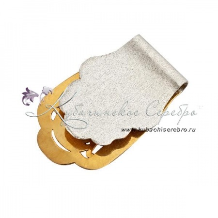 Зажим для денег с позолотой  