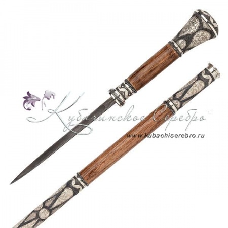 Трость с серебряными вставками, дерево ясень, 95 см , арт №5099 Трость с серебряными вставками, дерево ясень, 95 см