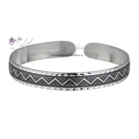 Браслет серебряный с оксидированием