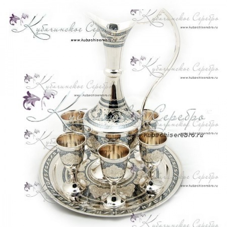 Коньячный сервиз из серебра Эксклюзив