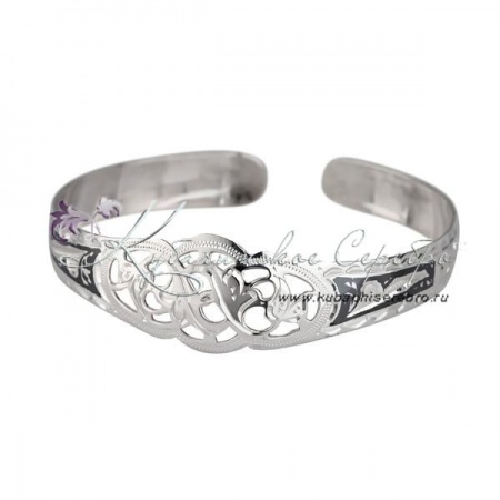 Серебряный браслет с выпиленными узорами, арт №3870  Серебряный браслет с выпиленными узорами